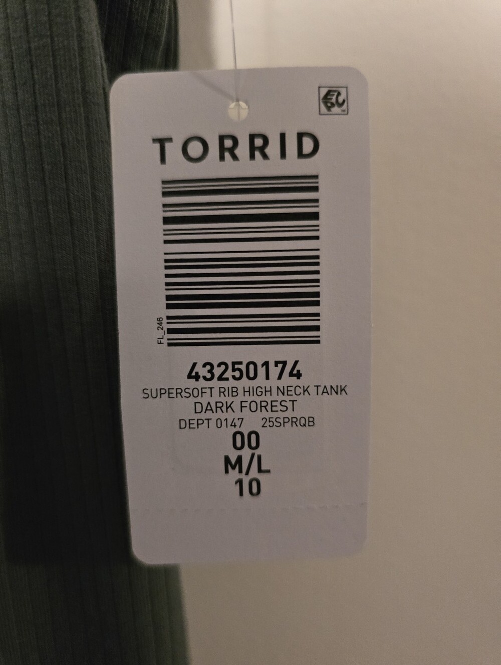 Torrid NWT Super Soft Rib High Neck Tank - Picture 6 of 8